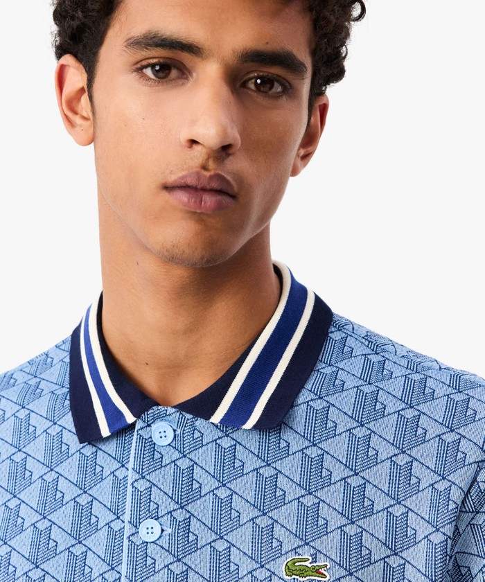 セール】ラコステ LACOSTE モノグラムジャカード半袖ポロシャツ