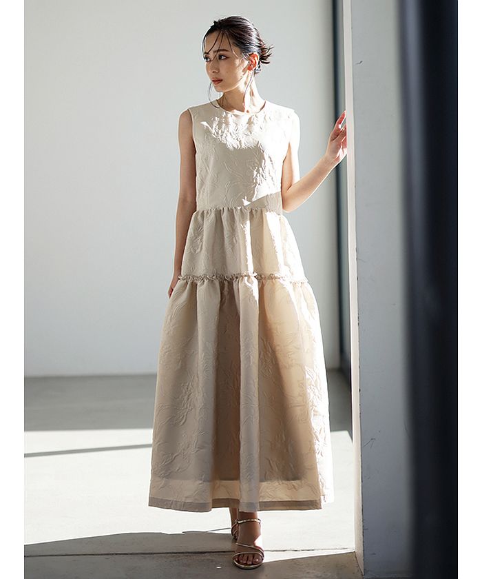 セール 30%OFF】ジャガードギャザーワンピース(505902547) | ア