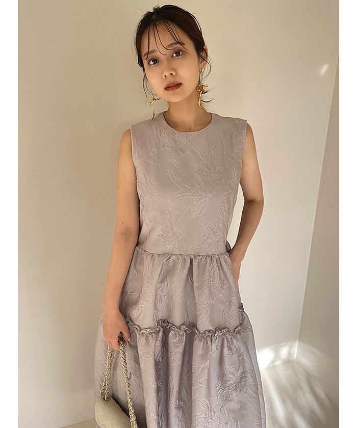 セール 30%OFF】ジャガードギャザーワンピース(505902547) | ア