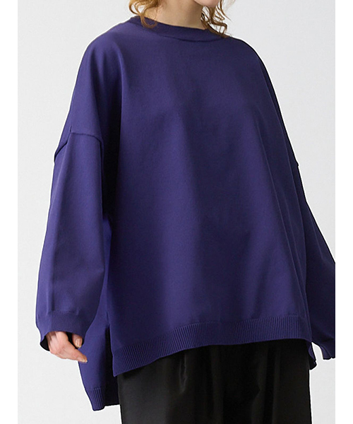 24AW mizuiro ind クルーネック ワイドニットプルオーバー セール】mizuiro ind クルーネックワイドニットプルオーバー
