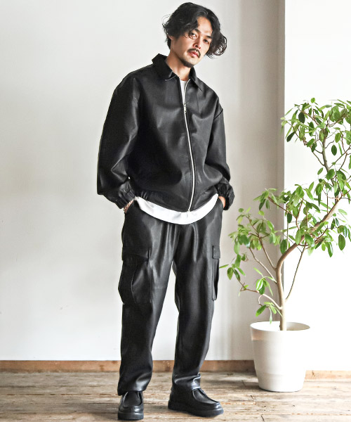 ラグスタイル LUXSTYLE オーバーサイズPUレザージャケット