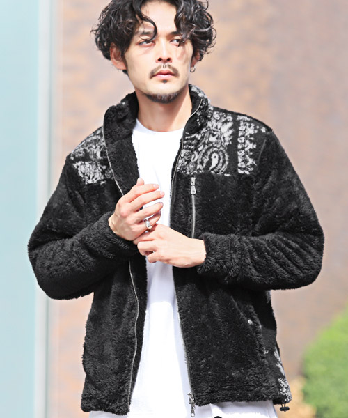 ステューシー ペイズリー柄　シェルパジャケット　ボアジャケット　フリース　M Stussy ボアジャケット フリースジップパーカー 総柄 ペイズリー