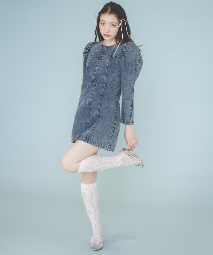 【関税込み】Diesel ブルー De-Ellit-S デニムミニワンピース SOMETHING/別注 デニムミニワンピース｜Daytona Park(FREAK'S