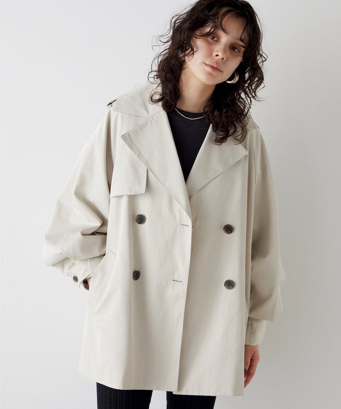 POPPY トレンチコート POPPY FLARED TRENCH CORT （ベージュ）あさぎーにょ