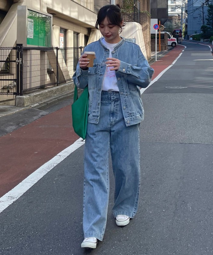 ノーカラーデニムジャケット(505896481) | フレディエミュ(fredy