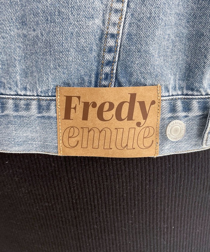 Fredy emue グレイッシュブルー 箔ありデニムジャケット trim_ofnls_itemec852aeccaf711e