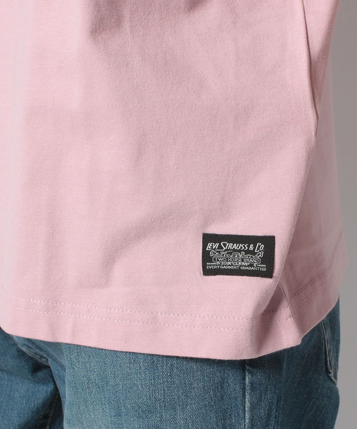 ヴィヴァプレスト　リバティキーネックシャツ　キューピッド　ピンク　パール釦 ウォッシャブル】タイガーパッチTシャツ(トップス)｜EVEX by