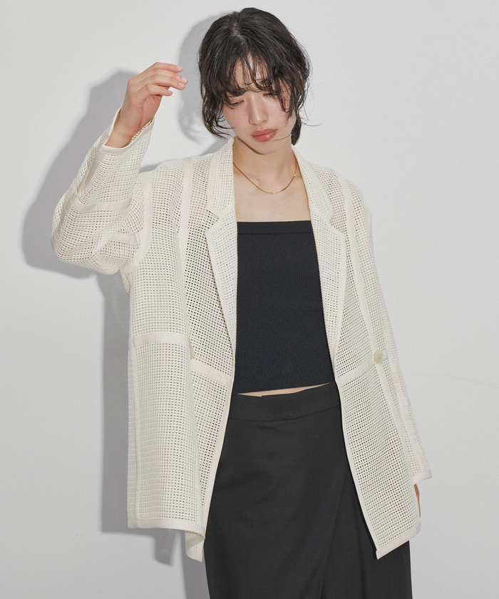 楽天市場】【SALE／30%OFF】メッシュレースジャケット ADAM ET
