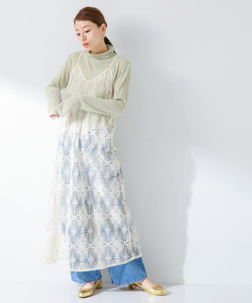 サニーレーベルレース ロングワンピース クリーム色 URBAN RESEARCH Sonny Label（アーバンリサーチサニーレーベル