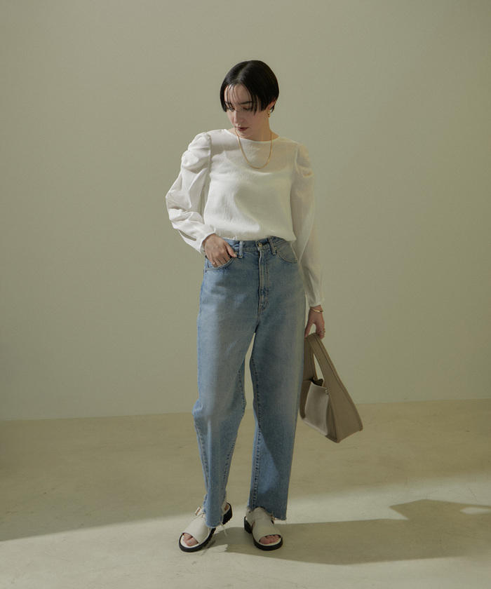 セール】【WEB限定】ギャザースリーブブラウス/24SS(505911610