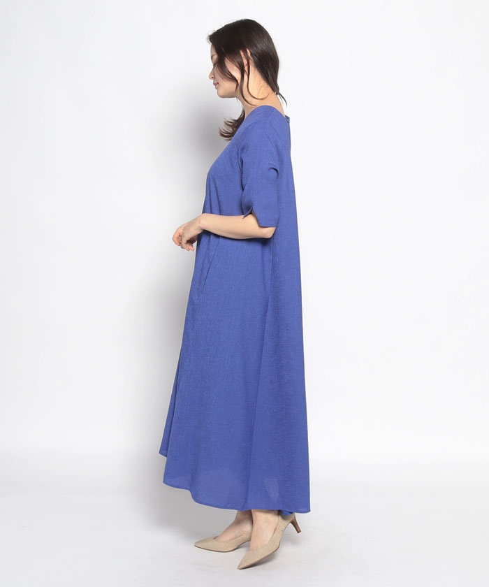 クーポン】【セール 30%OFF】FRONT DRAPE V－NECK DRESS(505890448