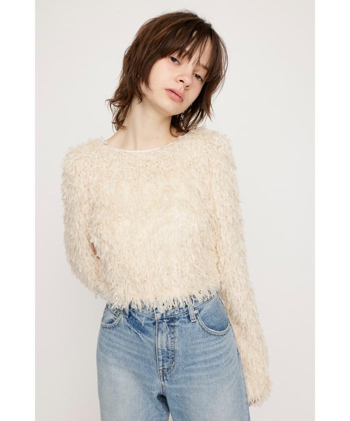 2WAY SHEER FEATHER トップス(505911779) | スライ(SLY) - d fashion