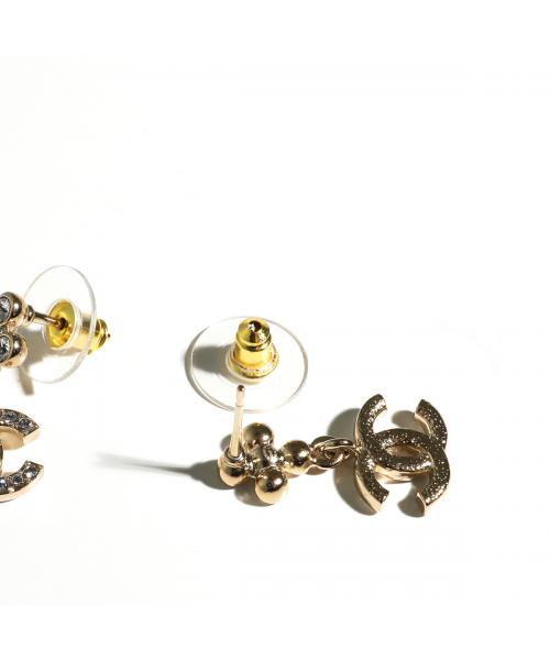 CHANEL ピアス ABB317 B13555 ラインストーン ココマーク