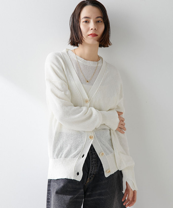 セール 20%OFF】ペーパーヤーンカーディガン(505913477