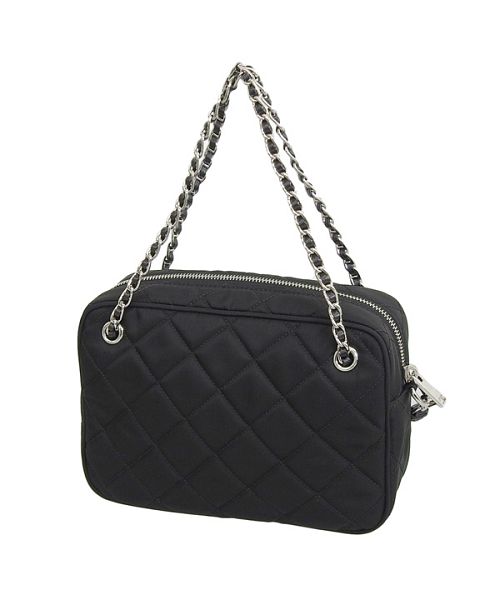 PRADA - プラダ PRADA TESSUTO IMPUNTU IBISCO チェーンバッグ Prada TESSUTO IMPUNTU BLUE NYLON BAG – EYE LUXURY CONCIERGE
