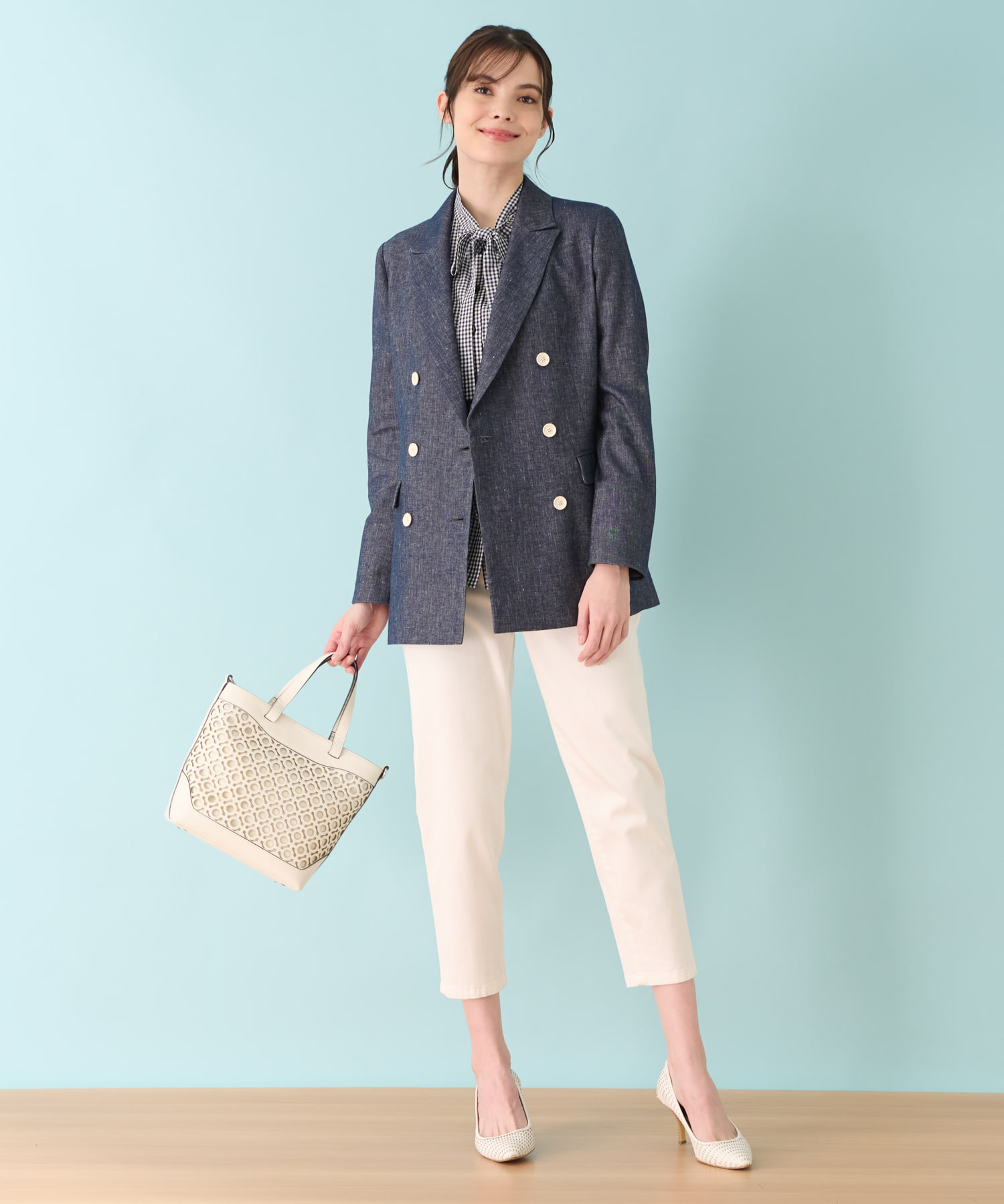 デニム ダブルブレストジャケット - ブルー | ZARA Japan / 日本