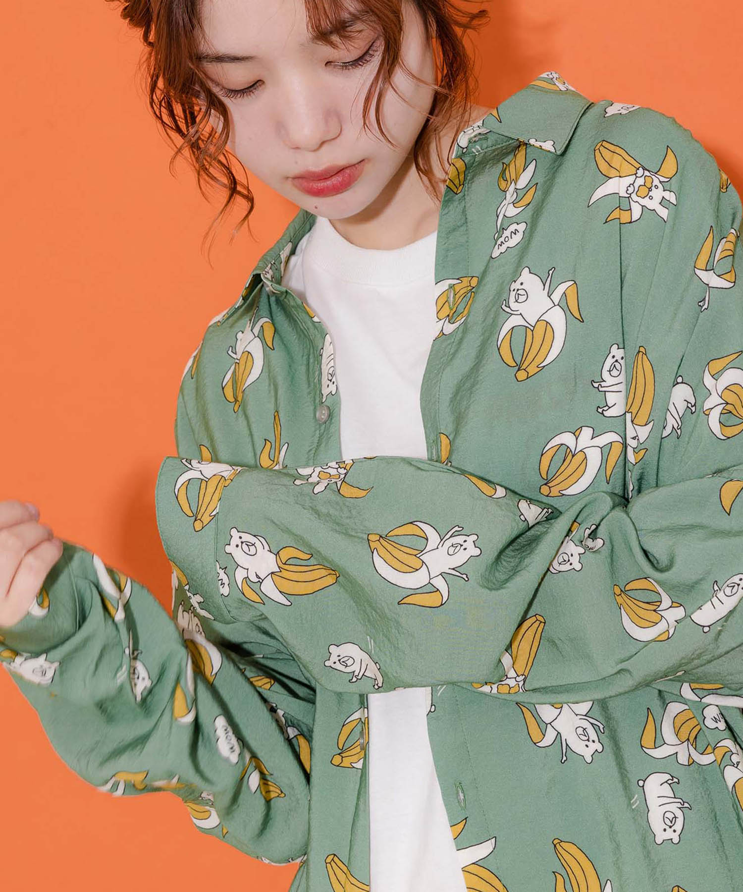 バナナから登場！？ラビル＆クマ総柄シャツ(505912580