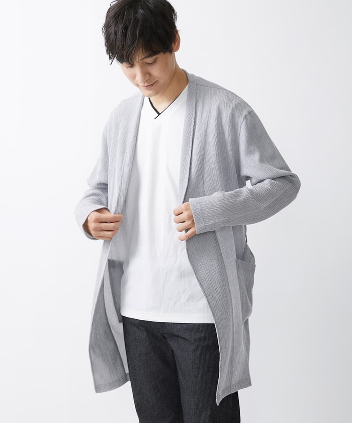 pas de calais　オーバーサイズコーデュロイコーディガン　アイボリー 定番◇オーバーサイズコーデュロイテーラードジャケット