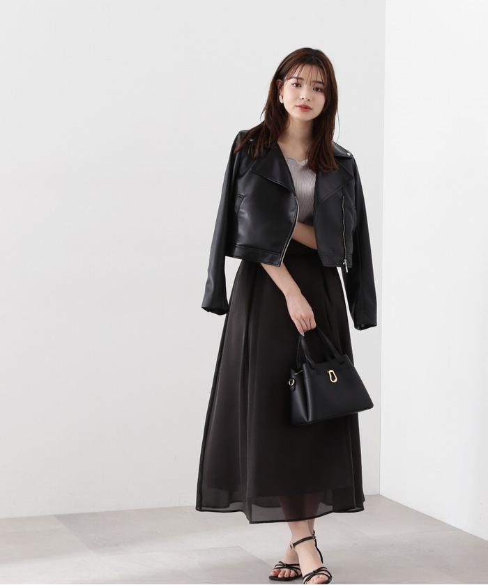 セール 50%OFF】オーガンタックフレアスカート(505914577 セール 50%OFF】オーガンタックフレアスカート(505914577