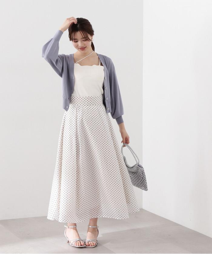 セール 50%OFF】オーガンタックフレアスカート(505914577