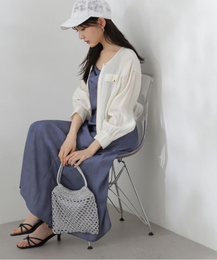 プロポーションボディードレッシング シアーブルゾン ピンク プロポーションボディドレッシング PROPORTION BODY DRESSING