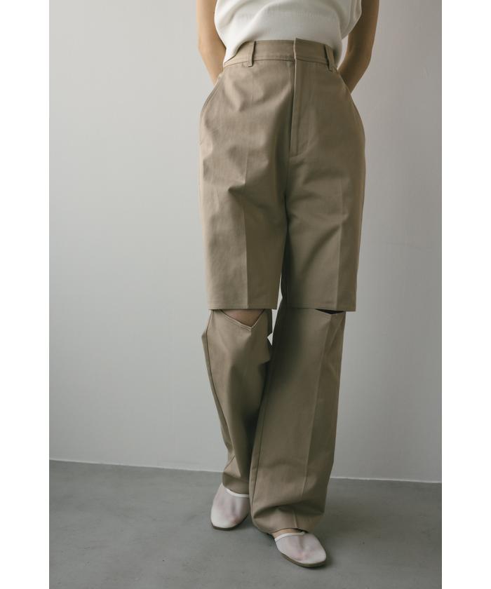 セール 50%OFF】スリットセンタープレスパンツ(505916918