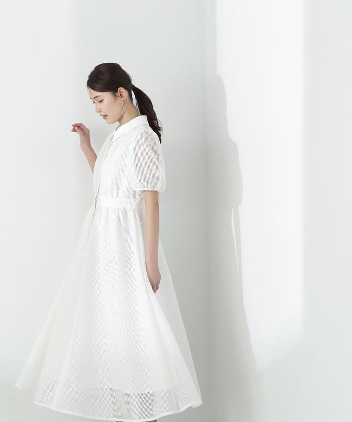 セール 10%OFF】メッシュシャツワンピース(505916966