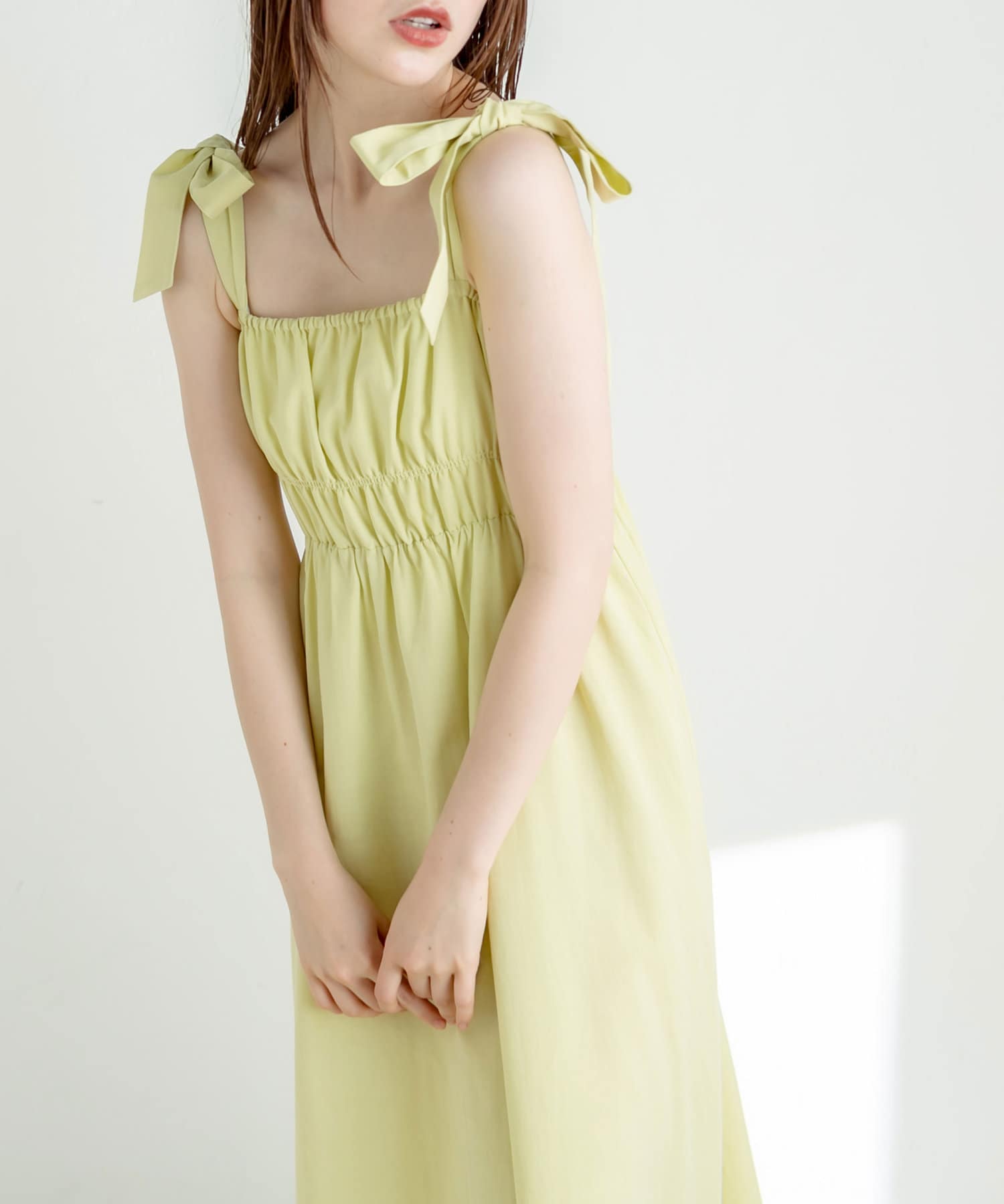 OLIVE des OLIVE シャーリングキャミワンピとボレロのセット SETアイテム】シャーリングキャミワンピとボレロのセット