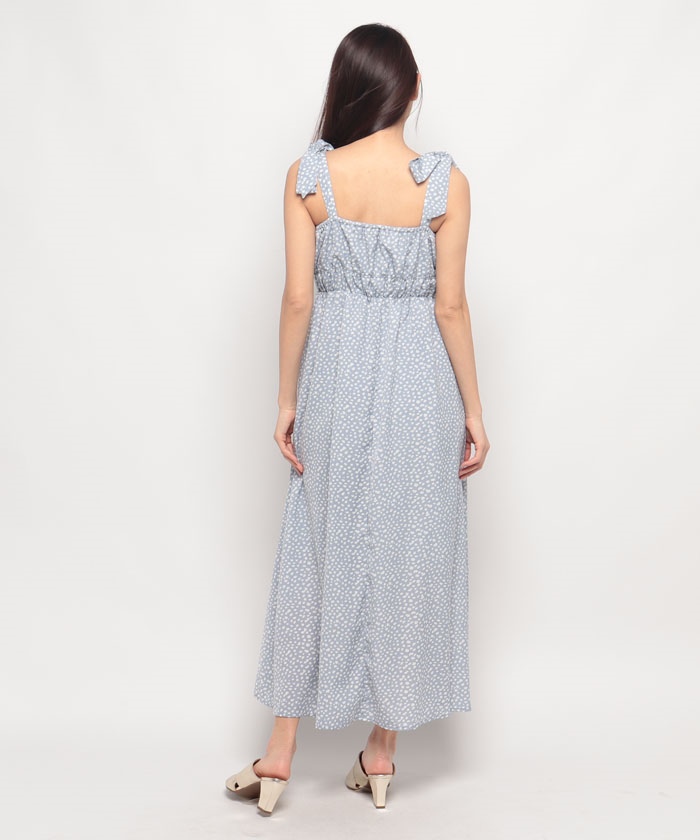 CHICWISH(シックウィッシュ)｜肩リボンシャーリングキャミドレス CHICWISH(シックウィッシュ)｜肩リボンシャーリングキャミドレス