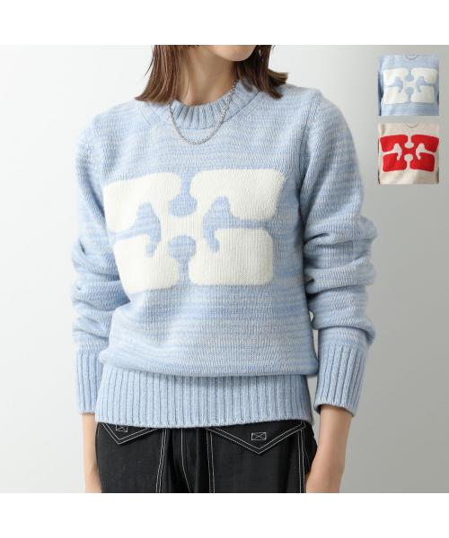 セール】GANNI ニット Graphic O－neck Pullover Butterfly セーター 