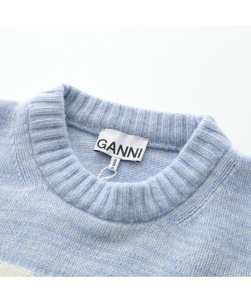 セール】ガニー GANNI GANNI ニット Graphic Oーneck Pullover セール】ガニー GANNI GANNI ニット Graphic Oーneck Pullover