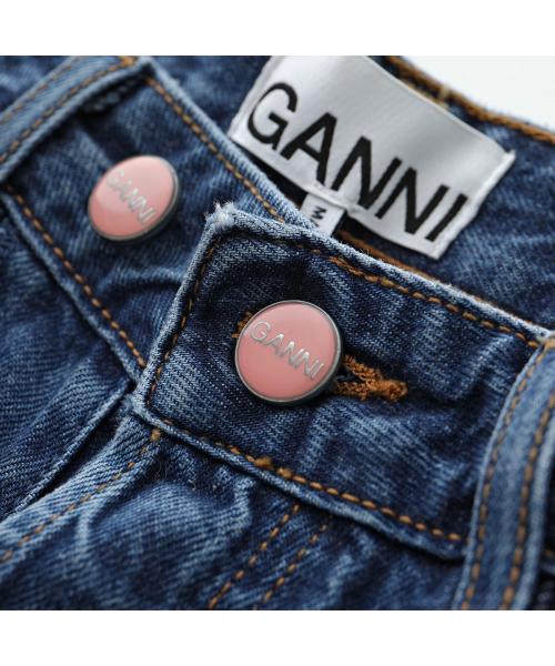 【美脚シルエット】Ganni ブルーゴッディジーンズ チェーン付き GANNI Goddi Jeans | Blue | FARFETCH