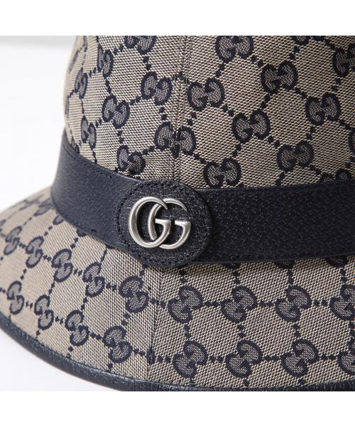 GUCCI GGキャンバス バケットハット ブラック 576587 4HG53 GUCCI GGキャンバス バケットハット ブラック 576587 4HG53