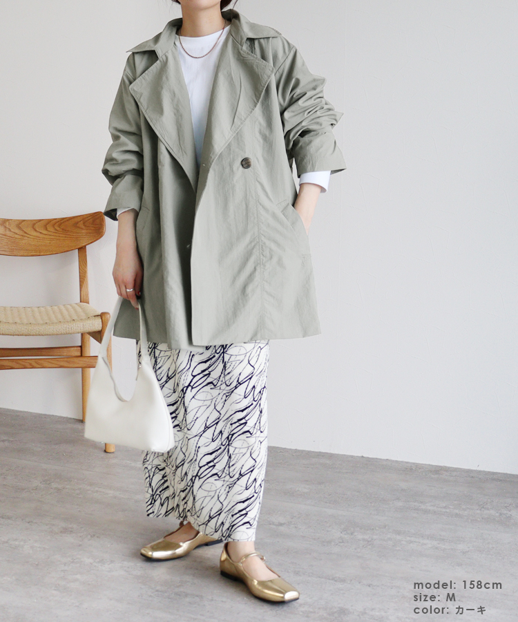 HYKE(ハイク) TRENCH COAT -REGULAR FIT- 身長別定番トレンチ