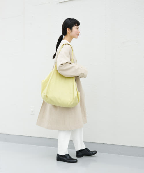 【新品・タグ付き】かぐれ　リネンレーヨンテントコート　NATURAL 新品・タグ付き】かぐれリネンレーヨンテントコートNATURAL