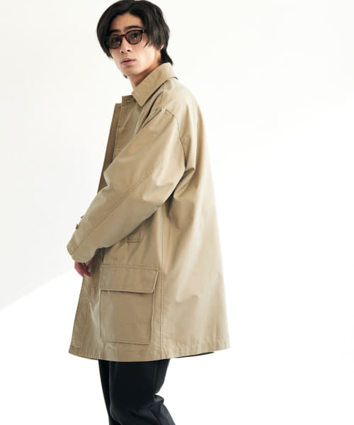 更に値下げ！アーバンリサーチドアーズ　ジャパンファブリックミドルコート　ネイビー セール 70%OFF】撥水 T/Cツイル ミドルコート(505920516