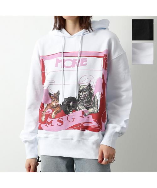 MSGM エムエスジーエム デザインロゴ フーディ パーカー MSGM エムエスジーエム パーカー プルオーバー スウェット