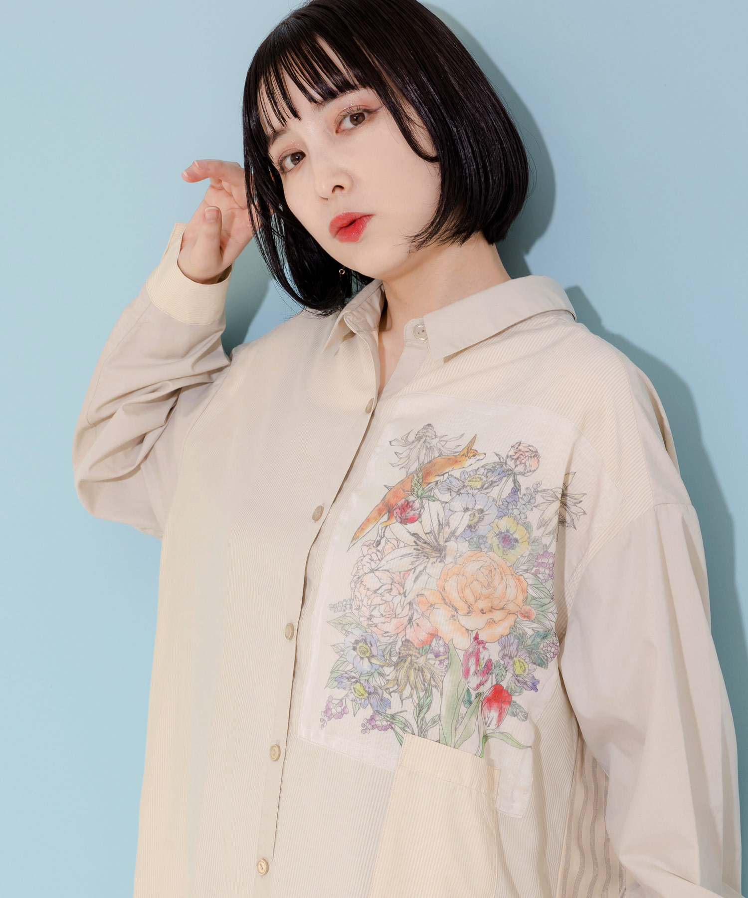Mame Kurogouchi 百合刺繍トップス