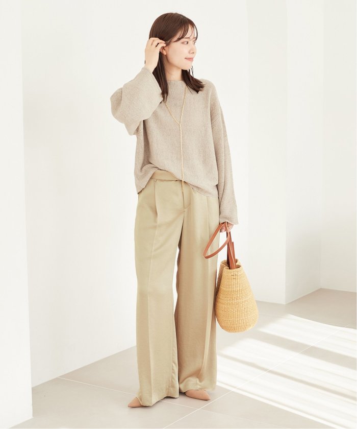 セール 30%OFF】テープヤーン ヨコアミボートネックニット