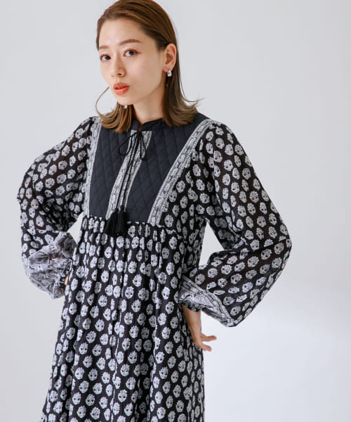 セール 50%OFF】MIXプリントオリエンタルコットンワンピース セール 50%OFF】MIXプリントオリエンタルコットンワンピース