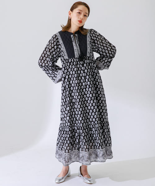 セール 50%OFF】MIXプリントオリエンタルコットンワンピース セール 50%OFF】MIXプリントオリエンタルコットンワンピース