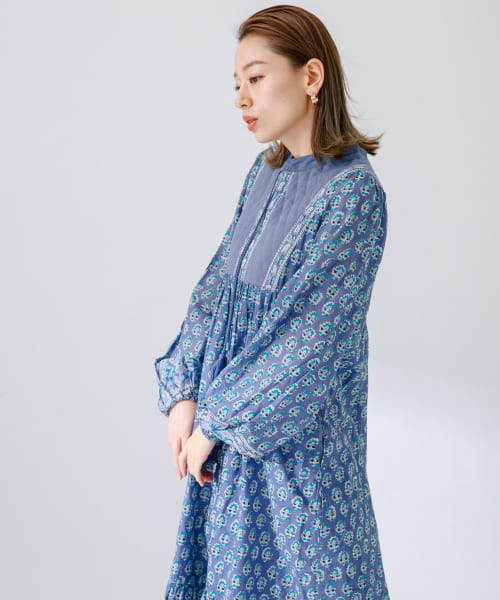 セール 50%OFF】MIXプリントオリエンタルコットンワンピース セール 50%OFF】MIXプリントオリエンタルコットンワンピース
