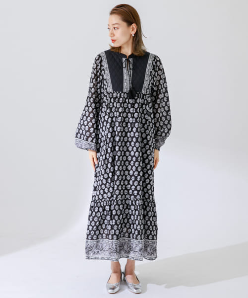 セール 50%OFF】MIXプリントオリエンタルコットンワンピース