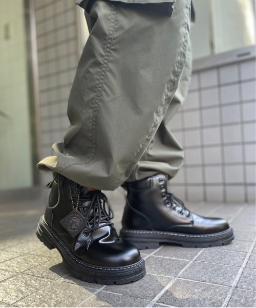 セール8%OFF】【SETUP7】フェイクレザー レースアップブーツ