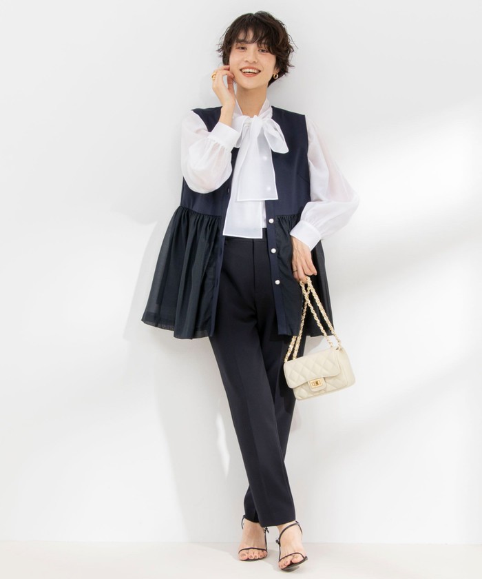 セール】◇【WEB限定】パール付きカットジレ(505922601