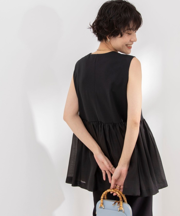 セール】◇【WEB限定】パール付きカットジレ(505922601