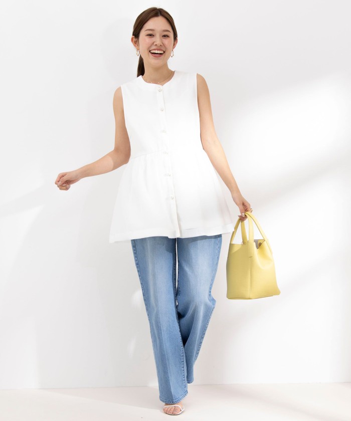 セール】◇【WEB限定】パール付きカットジレ(505922601