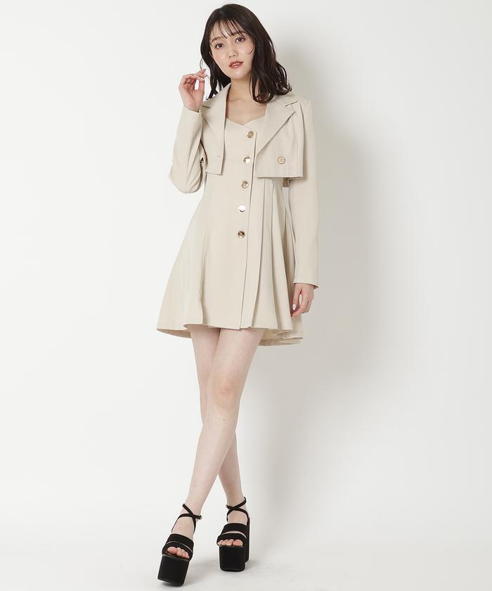 高い信頼 厚い信頼 ショートジャケット×トレンチミニジャンスカセット(505928878) | レディアゼル(REDYAZEL) - d fashion ラッピング・包装