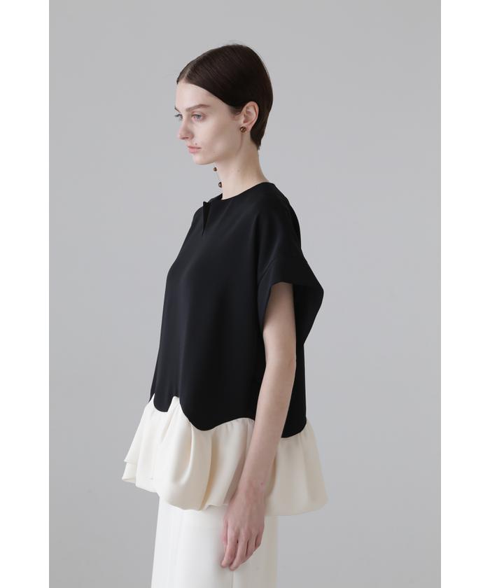 美品 ADORE アドーア ポアリージョーゼットブラウス ブラック