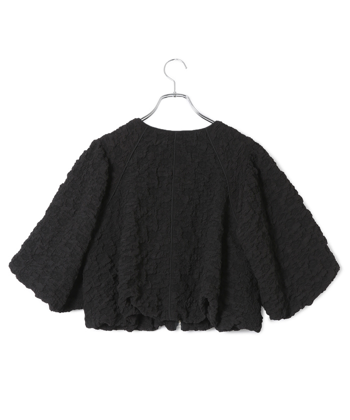 セール 50%OFF】【サステナブル】ジャガードクロップドブラウス